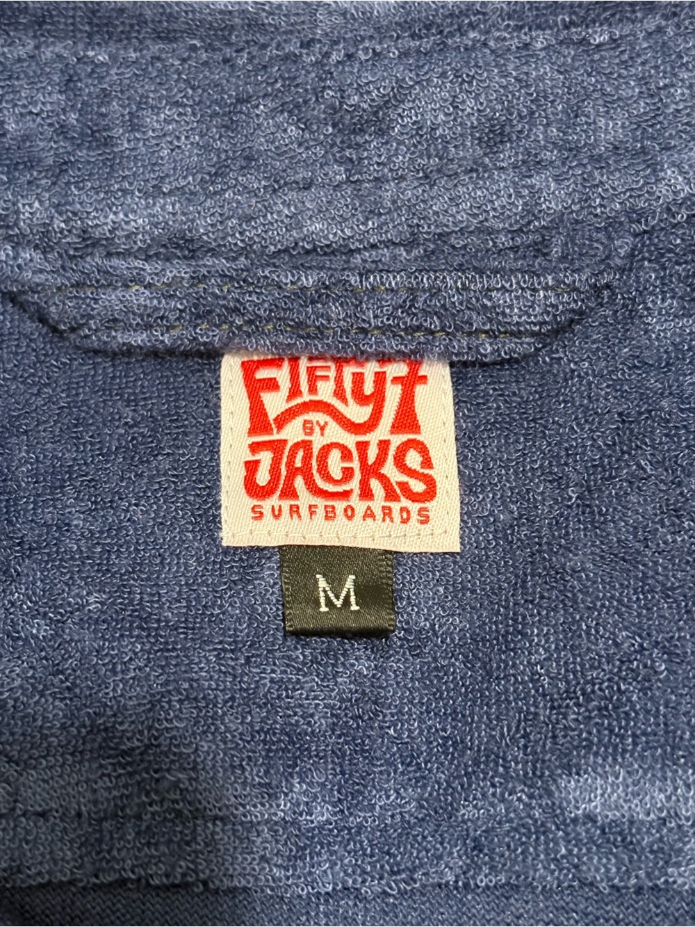 Fifty7 Jacks Surfboards Terry Cloth Button Up Medium - Picture 4 of 7